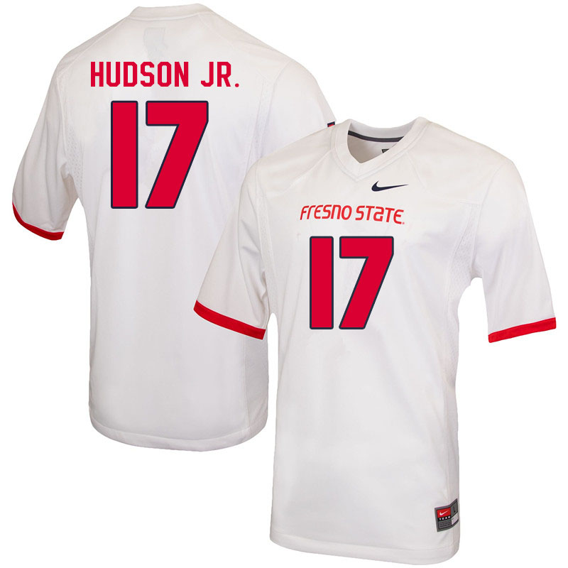 Men #17 Johnny Hudson Jr. Fresno State Bulldogs College Football Jerseys Sale-White